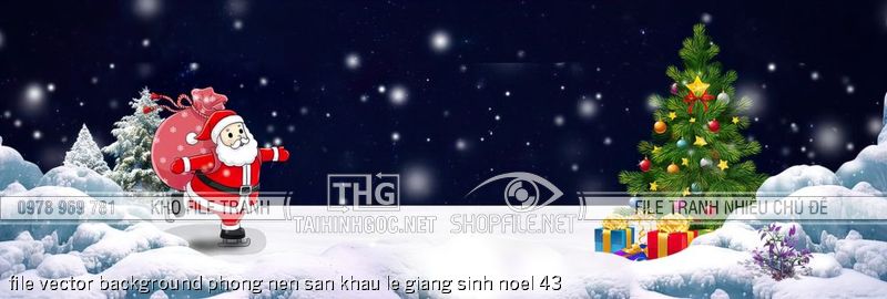 file vector background phong nen san khau le giang sinh noel 43
