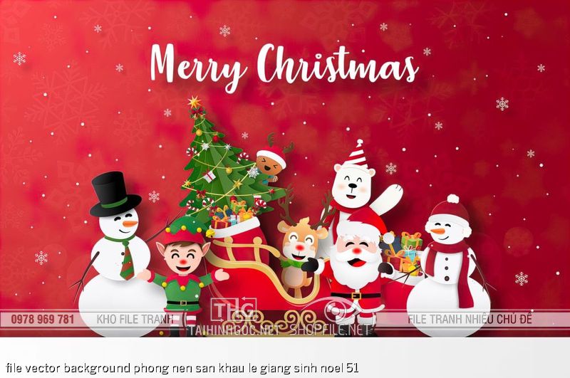 file vector background phong nen san khau le giang sinh noel 51
