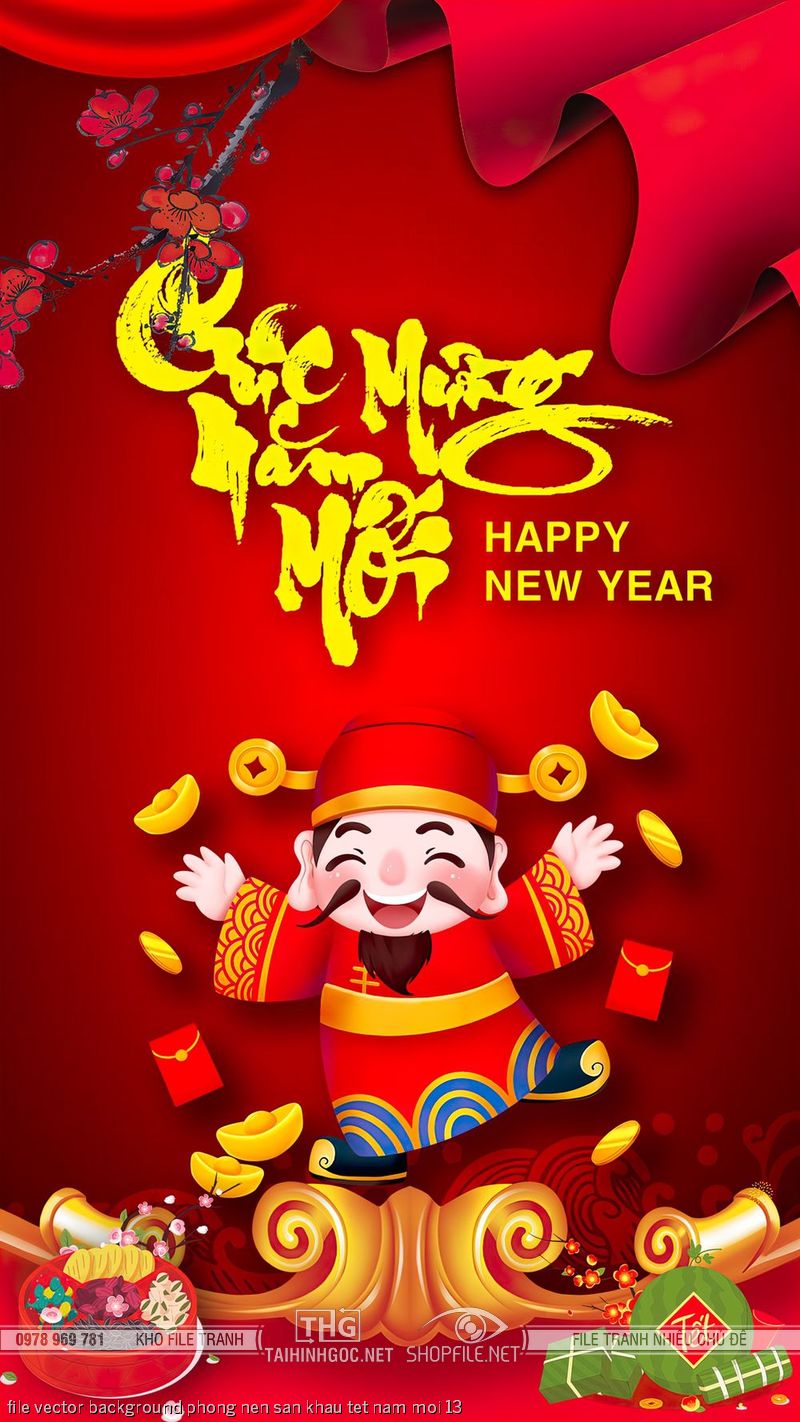 file vector background phong nen san khau tet nam moi 13