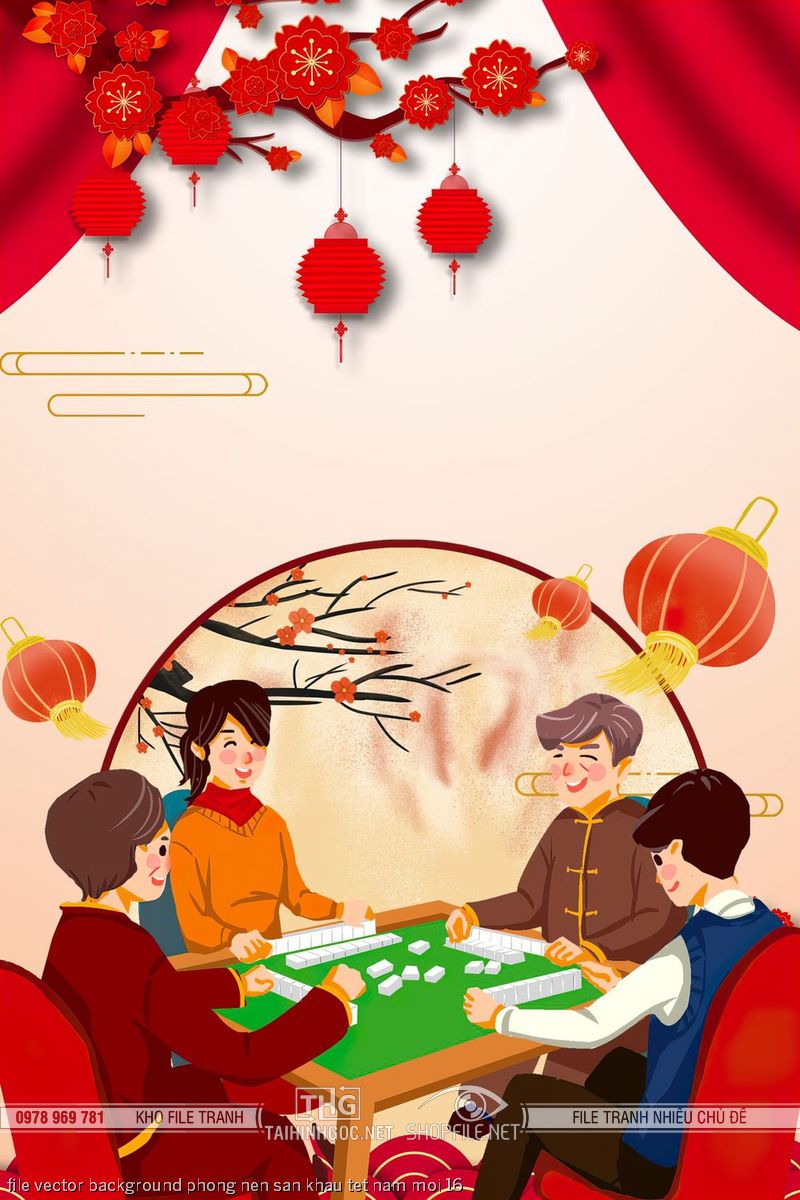 file vector background phong nen san khau tet nam moi 16