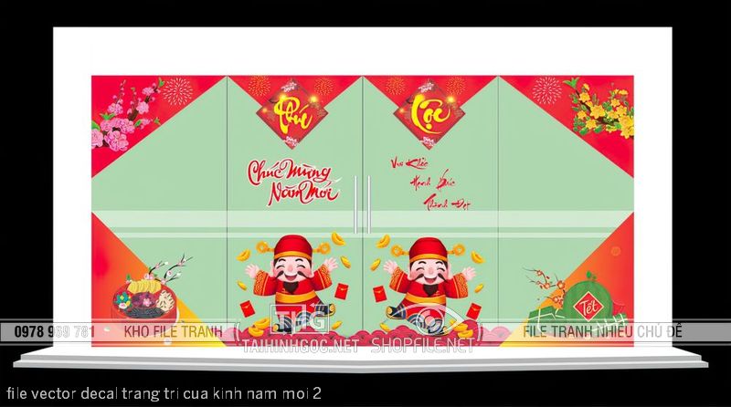 file vector decal trang tri cua kinh nam moi 2