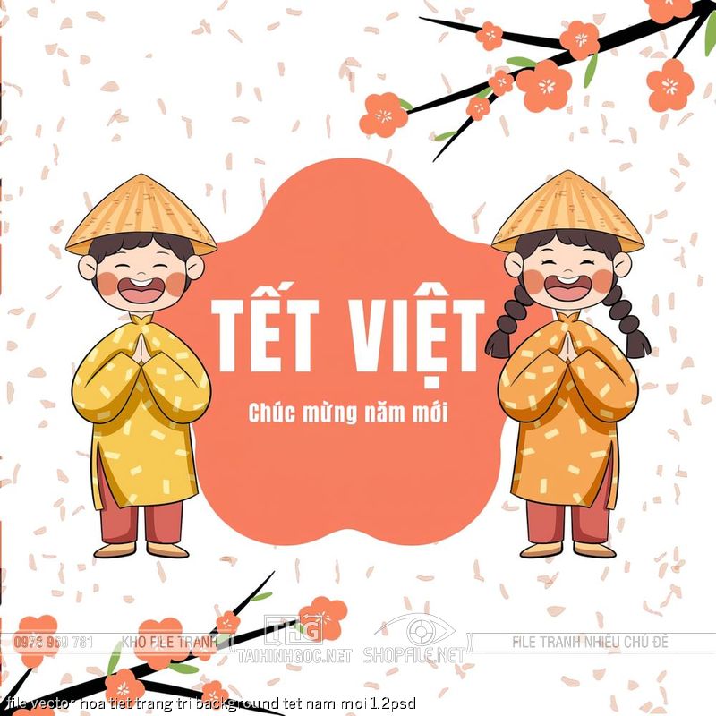 file vector hoa tiet trang tri background tet nam moi 1.2psd