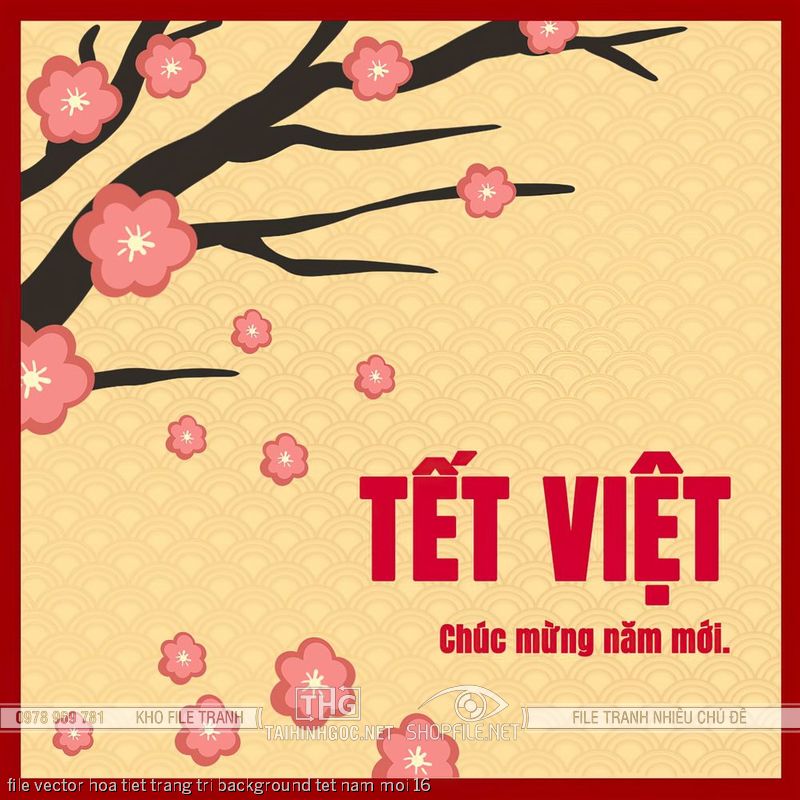 file vector hoa tiet trang tri background tet nam moi 16