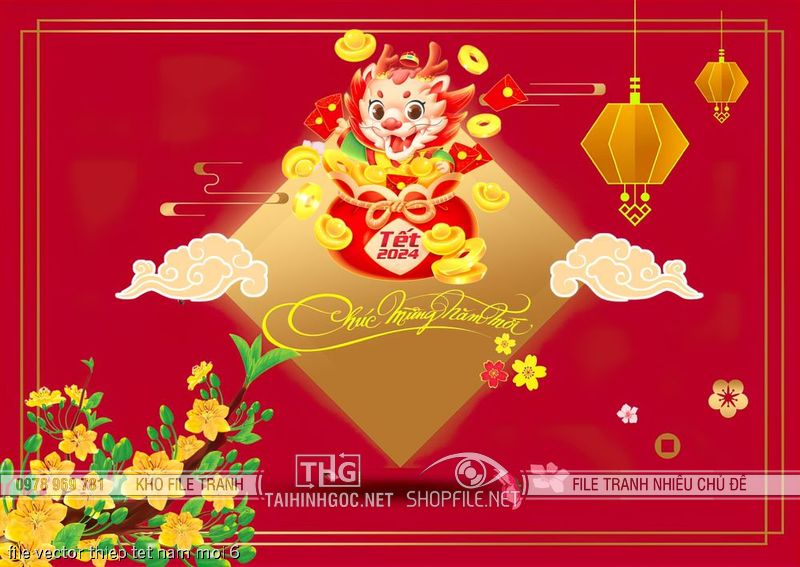 file vector thiep tet nam moi 6