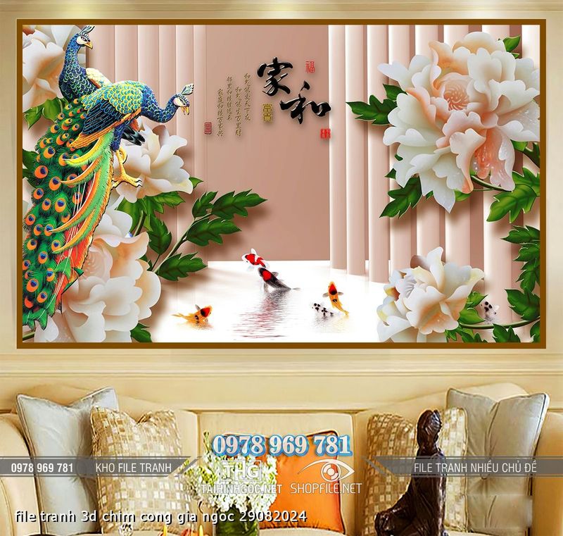 file tranh 3d chim cong gia ngoc 29082024