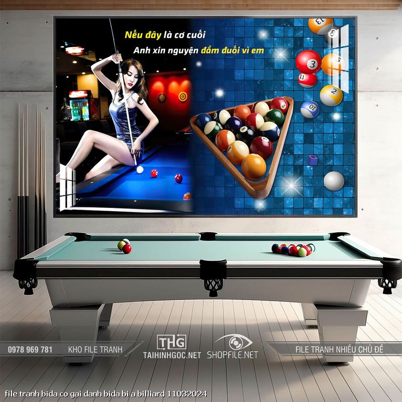 file tranh bida co gai danh bida bi a billiard 11032024