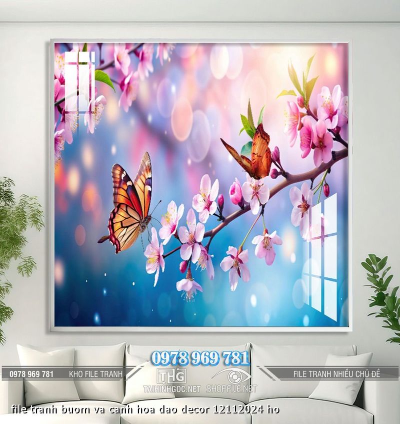file tranh buom va canh hoa dao decor 12112024 ho