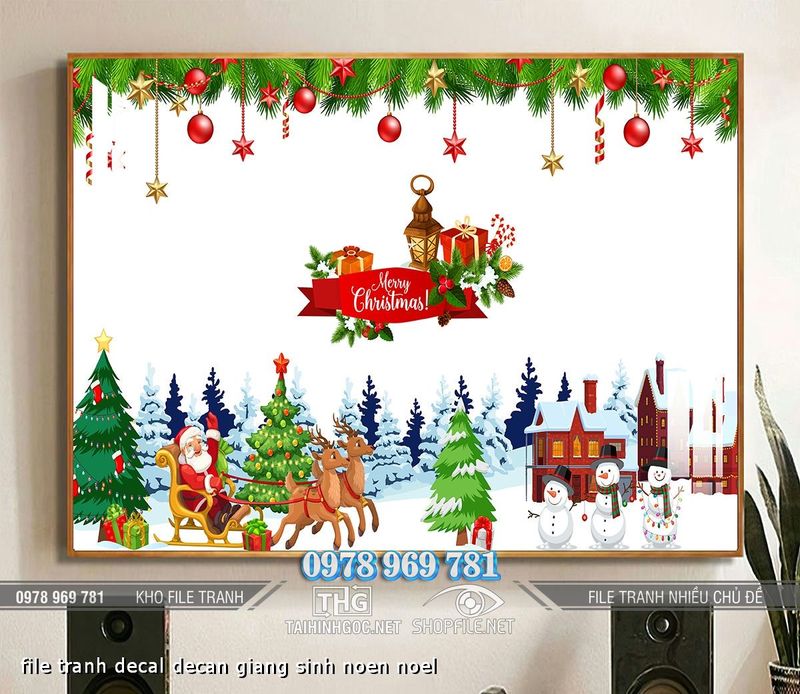 file tranh decal decan giang sinh noen noel