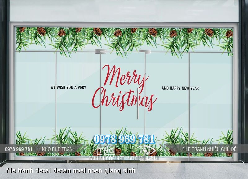 file tranh decal decan noel noen giang sinh