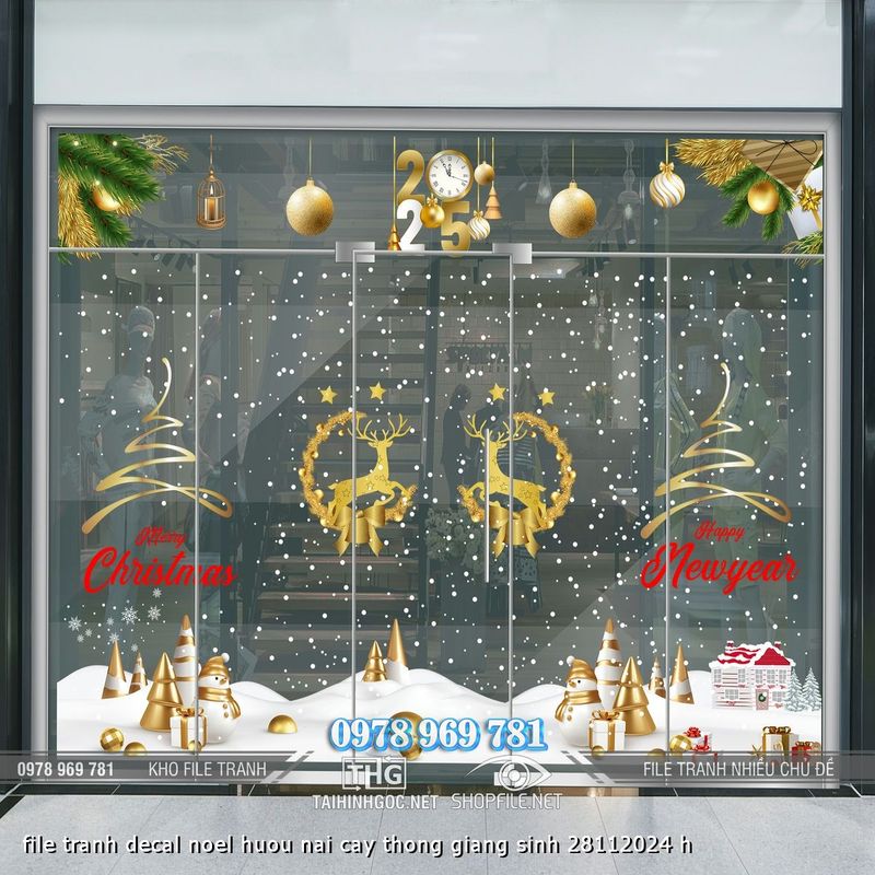 file tranh decal noel huou nai cay thong giang sinh 28112024 h