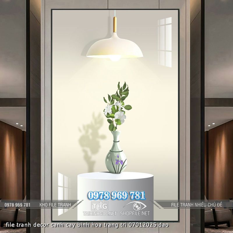 file tranh decor canh cay binh hoa trang tri 07012025 dao