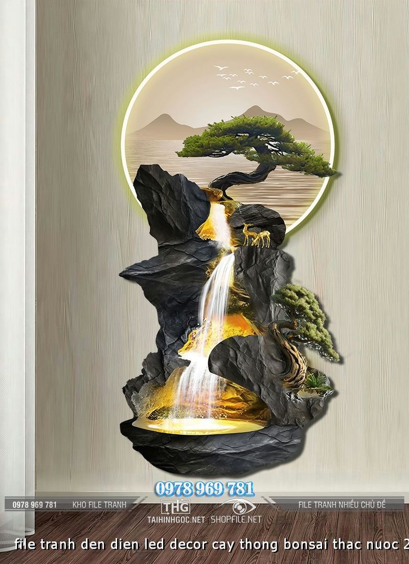 file tranh den dien led decor cay thong bonsai thac nuoc 2082024 dat