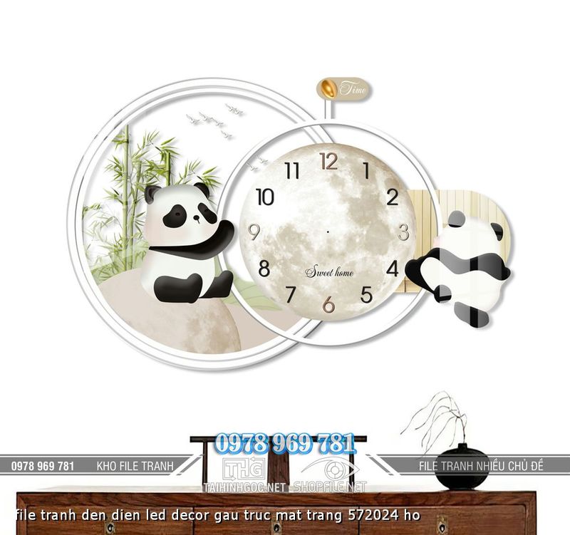file tranh den dien led decor gau truc mat trang 572024 ho