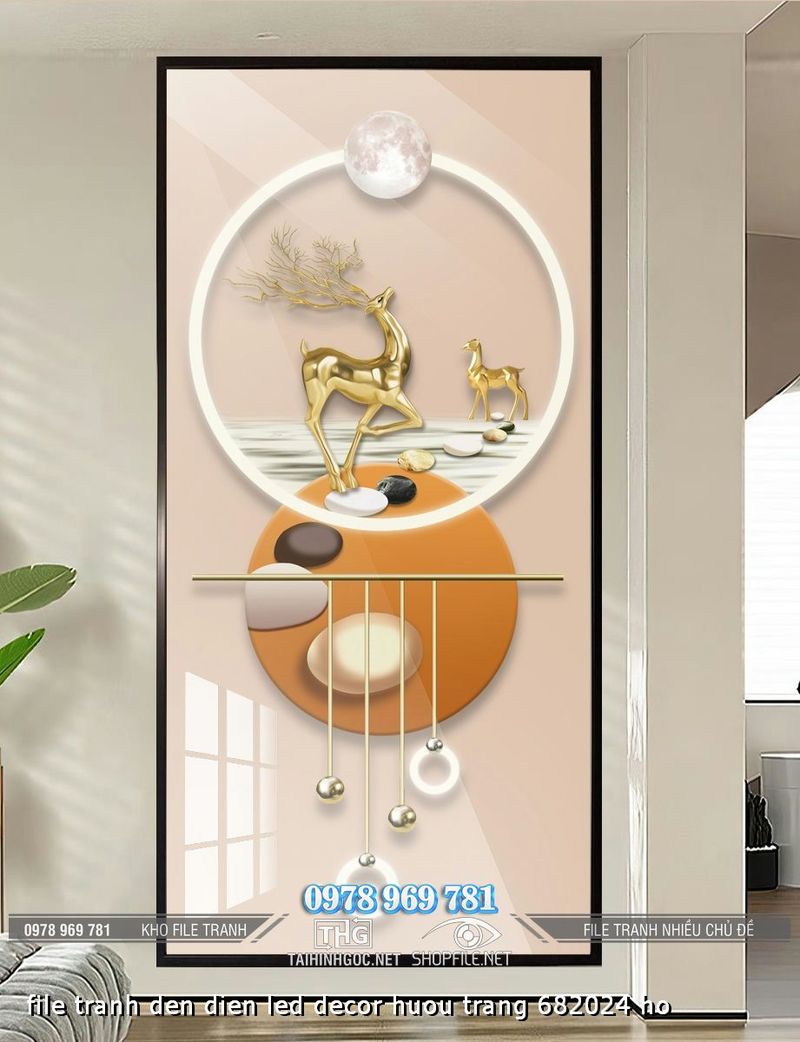 file tranh den dien led decor huou trang 682024 ho