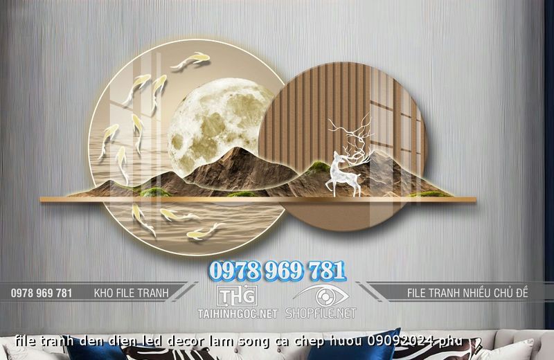 file tranh den dien led decor lam song ca chep huou 09092024 phu