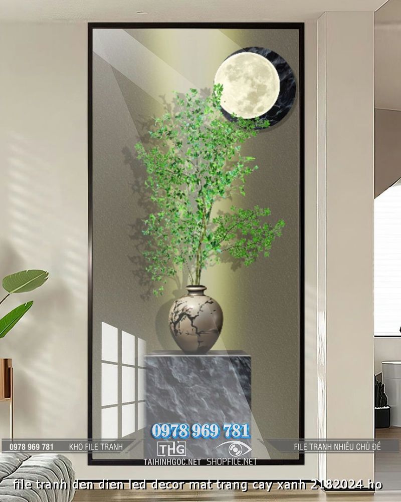file tranh den dien led decor mat trang cay xanh 2182024 ho
