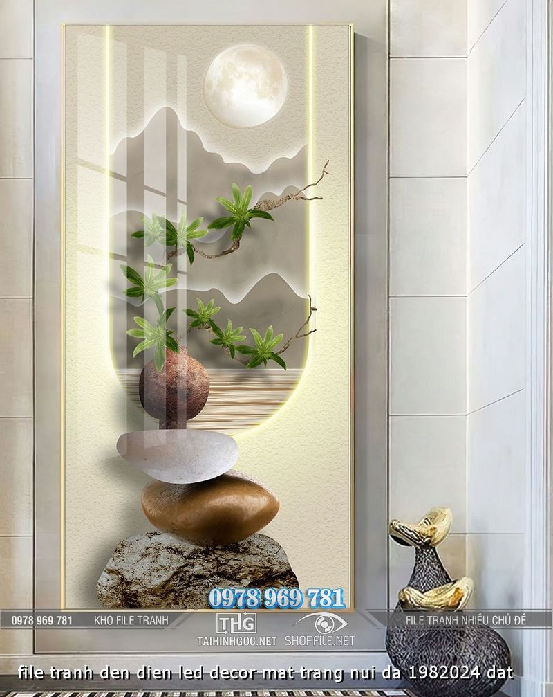 file tranh den dien led decor mat trang nui da 1982024 dat