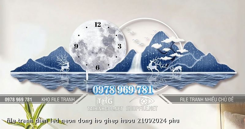 file tranh dien led neon dong ho ghep huou 21092024 phu
