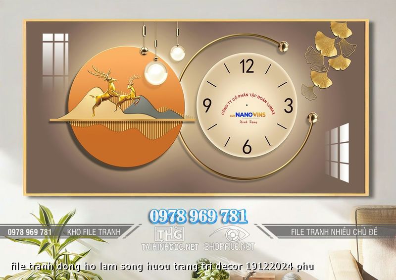 file tranh dong ho lam song huou trang tri decor 19122024 phu