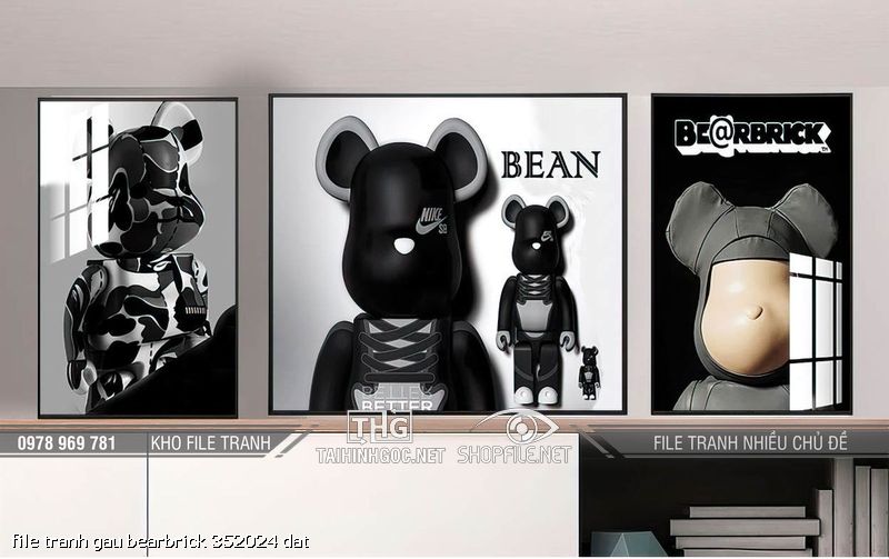 file tranh gau bearbrick 352024 dat