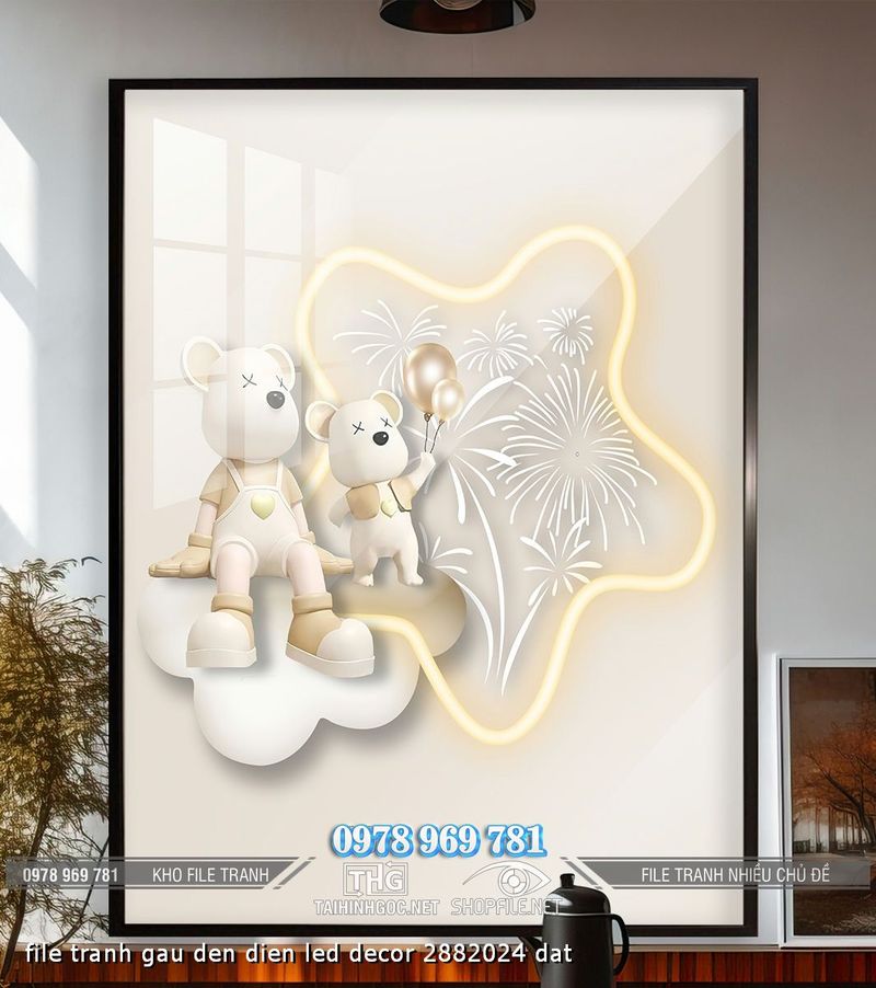 file tranh gau den dien led decor 2882024 dat