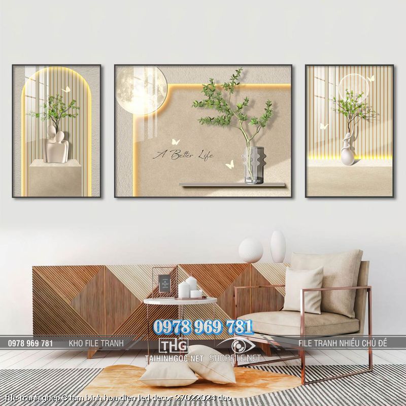 file tranh ghep 3 tam binh hoa dien led decor 27022024 dao