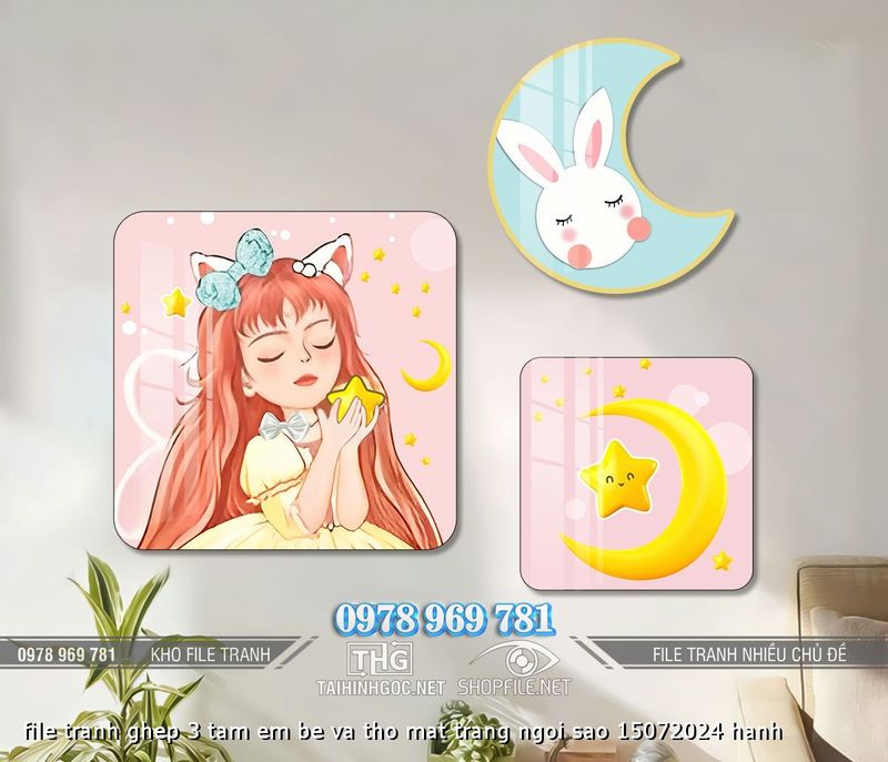 file tranh ghep 3 tam em be va tho mat trang ngoi sao 15072024 hanh