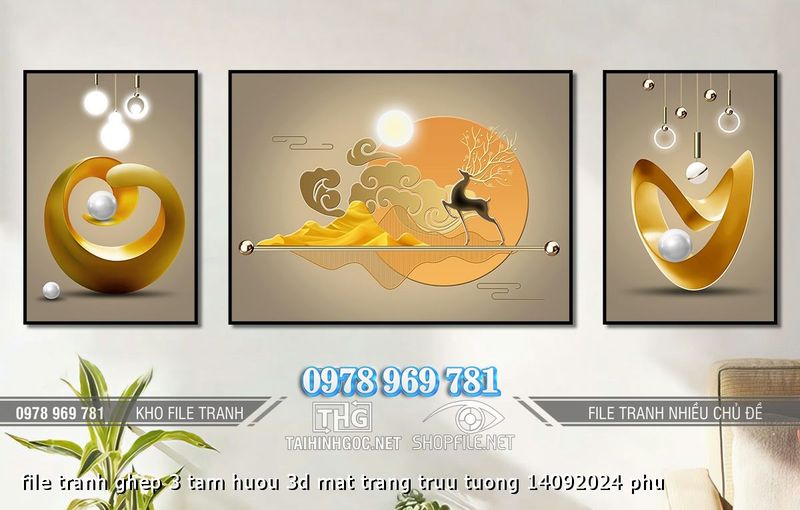 file tranh ghep 3 tam huou 3d mat trang truu tuong 14092024 phu