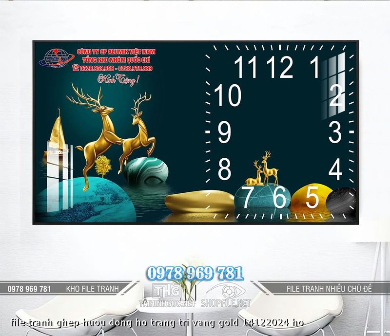 file tranh ghep huou dong ho trang tri vang gold 14122024 ho