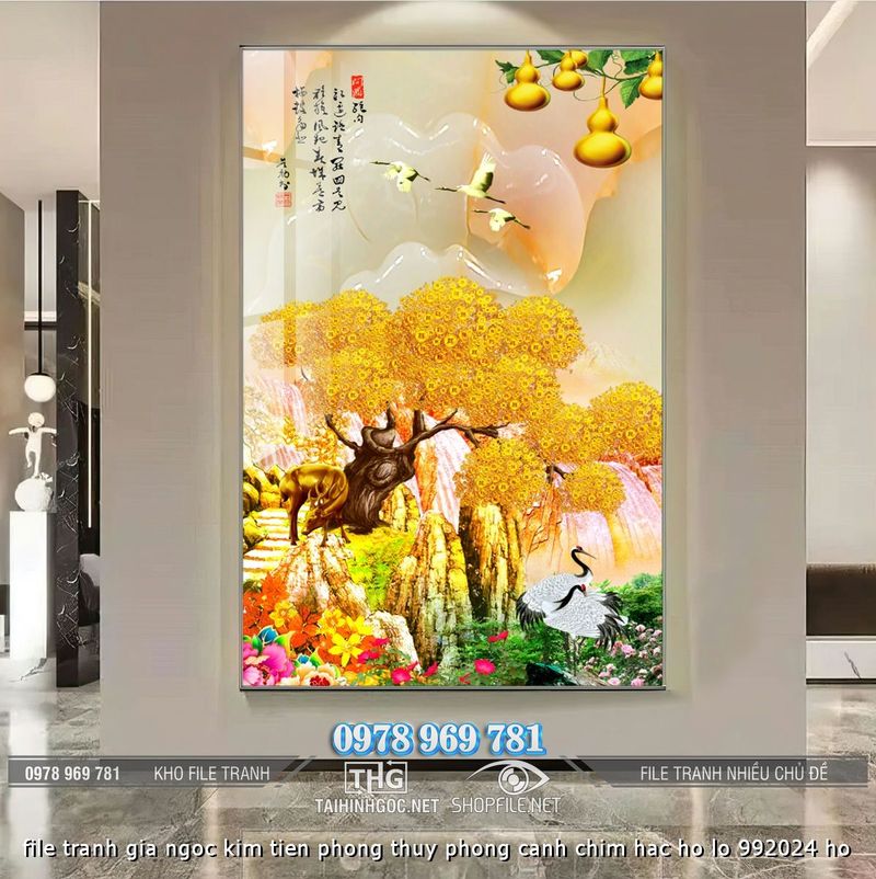 file tranh gia ngoc kim tien phong thuy phong canh chim hac ho lo 992024 ho