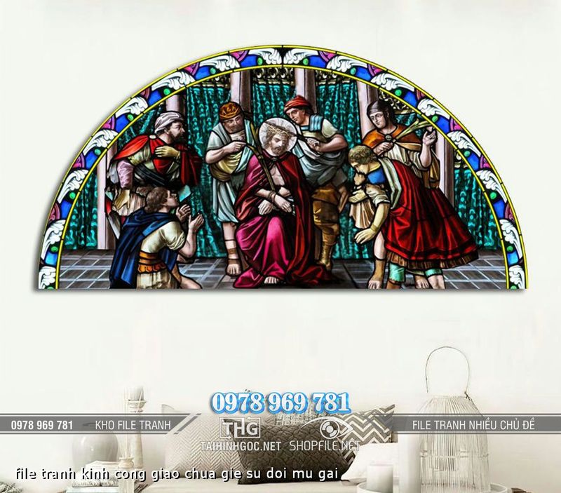 file tranh kinh cong giao chua gie su doi mu gai