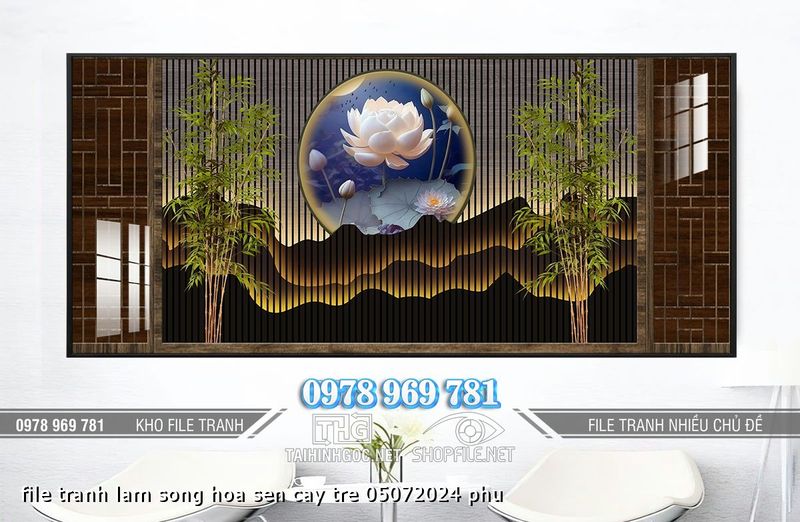file tranh lam song hoa sen cay tre 05072024 phu