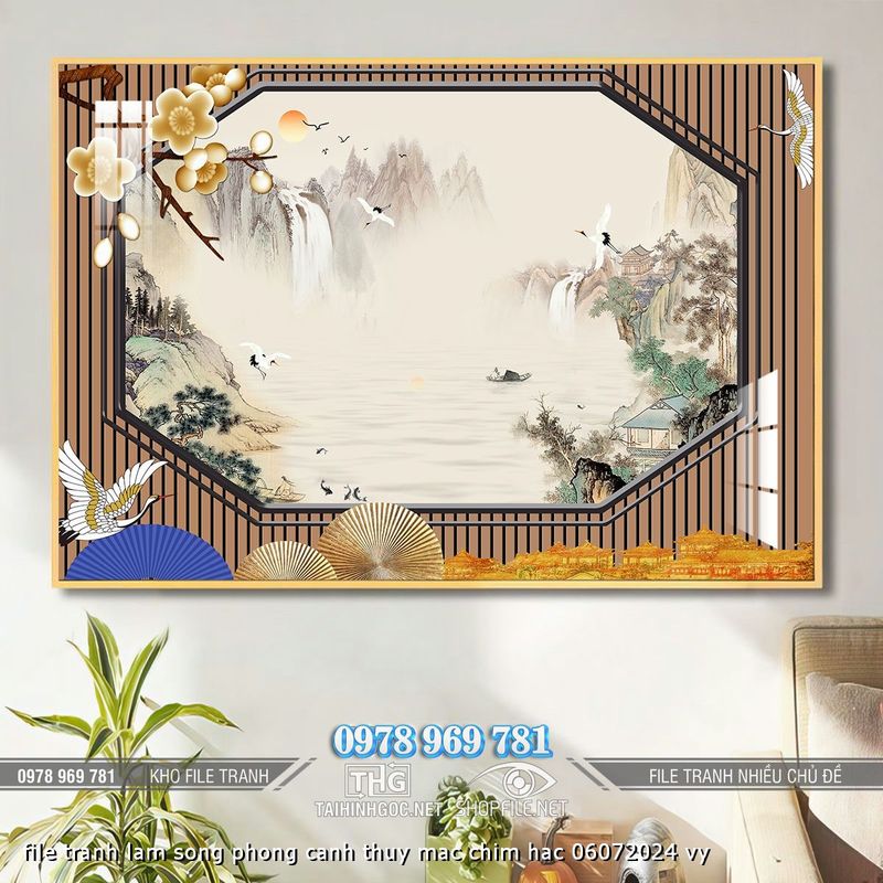 file tranh lam song phong canh thuy mac chim hac 06072024 vy