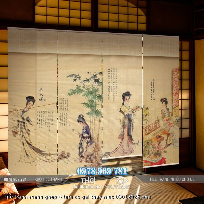 file tranh manh ghep 4 tam co gai thuy mac 03012025 phu