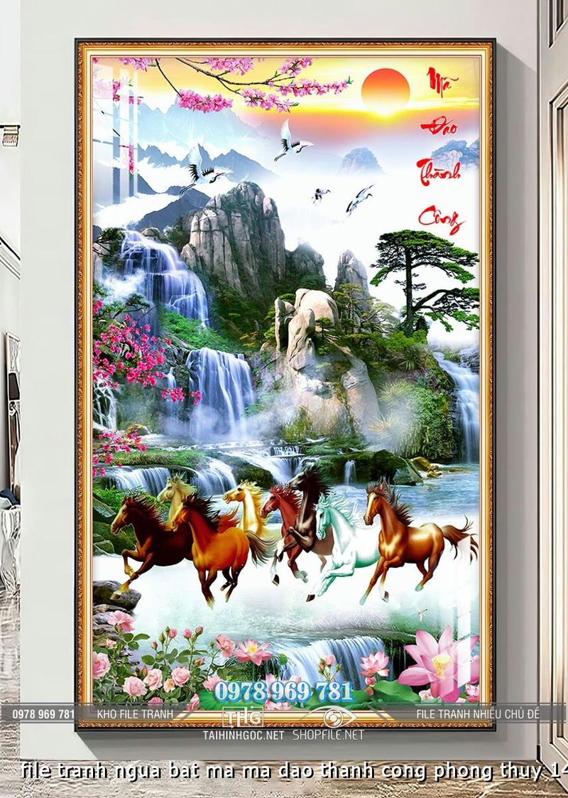 file tranh ngua bat ma ma dao thanh cong phong thuy 14122024