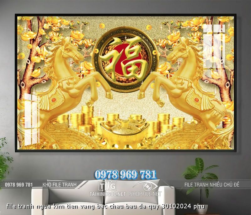 file tranh ngua kim tien vang bac chau bau da quy 30102024 phu