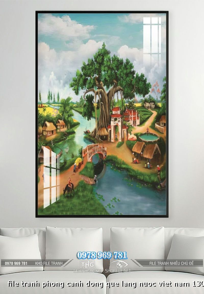 file tranh phong canh dong que lang nuoc viet nam 13072024 phu