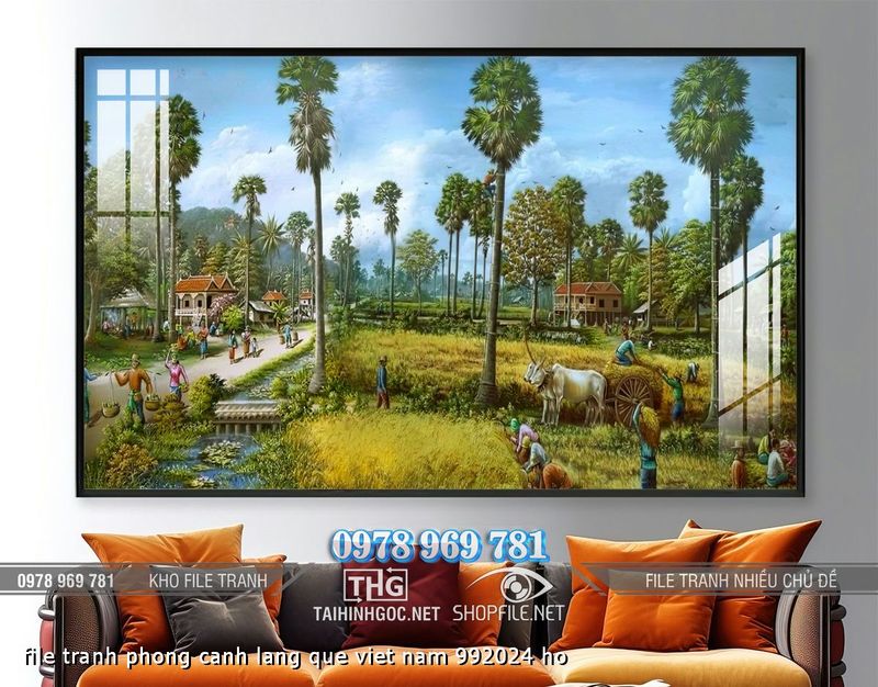 file tranh phong canh lang que viet nam 992024 ho