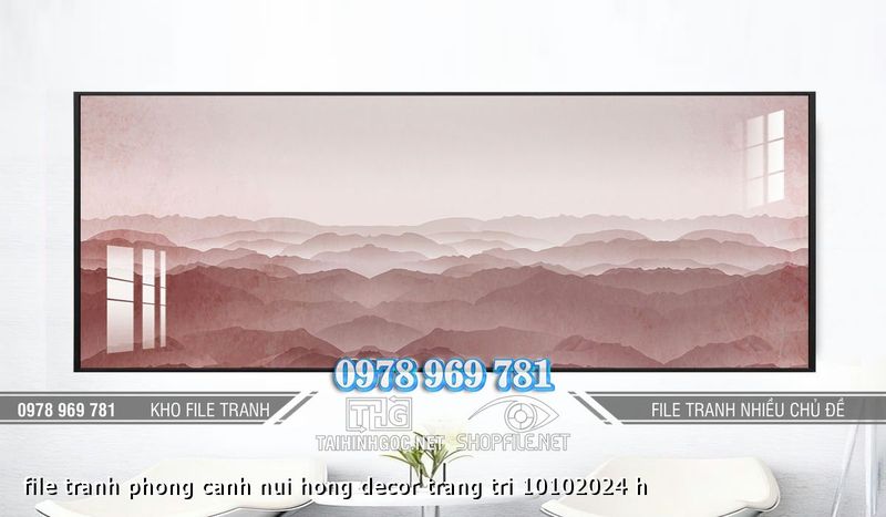 file tranh phong canh nui hong decor trang tri 10102024 h