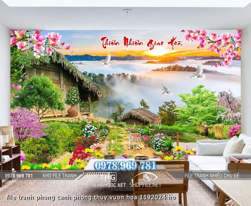 file tranh phong canh phong thuy vuon hoa 1192024 ho