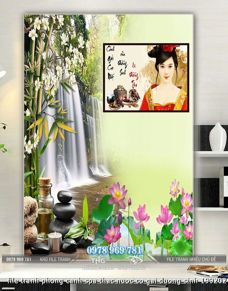 file tranh phong canh spa thac nuoc co gai duong sinh 1992024 thanh