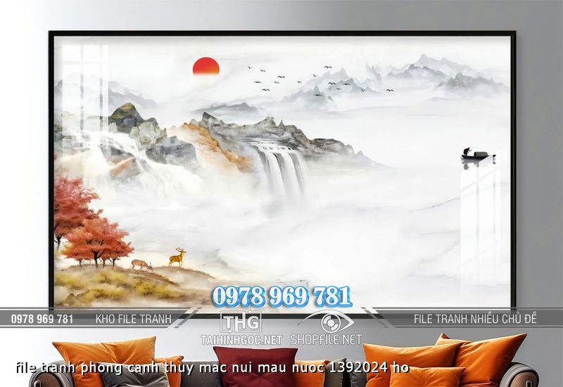 file tranh phong canh thuy mac nui mau nuoc 1392024 ho
