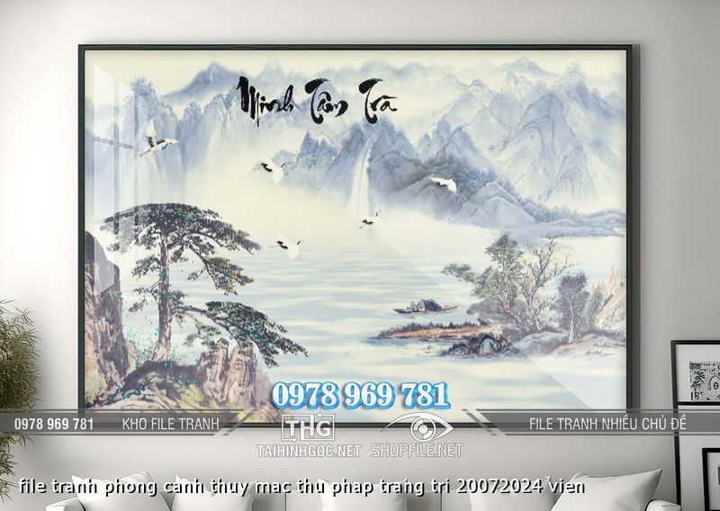 file tranh phong canh thuy mac thu phap trang tri 20072024 vien
