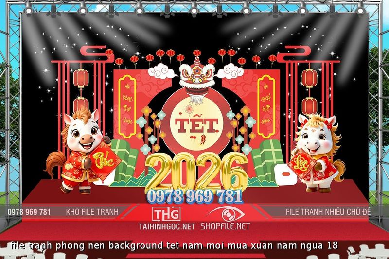 file tranh phong nen background tet nam moi mua xuan nam ngua 18