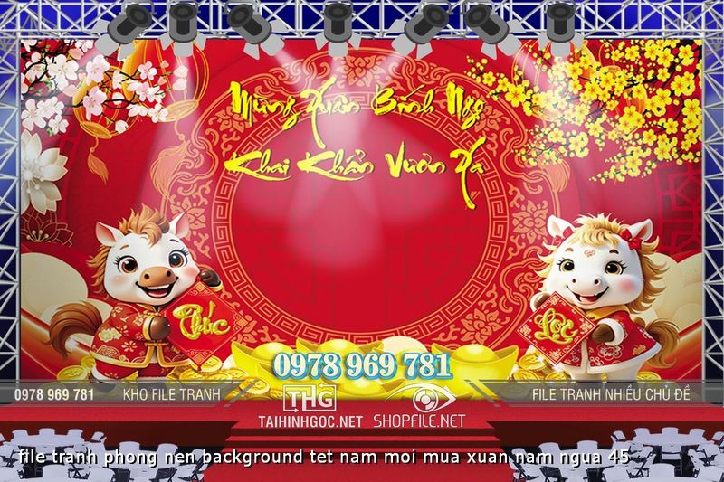 file tranh phong nen background tet nam moi mua xuan nam ngua 45