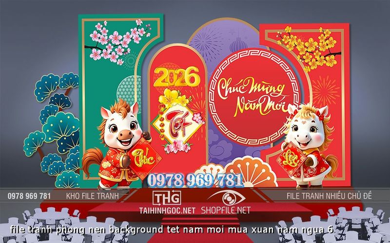 file tranh phong nen background tet nam moi mua xuan nam ngua 6