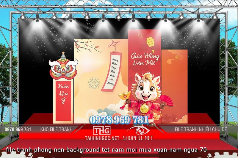 file tranh phong nen background tet nam moi mua xuan nam ngua 70