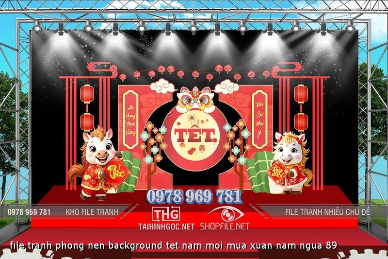 file tranh phong nen background tet nam moi mua xuan nam ngua 89