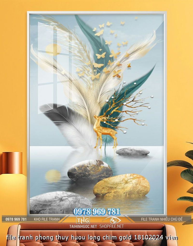 file tranh phong thuy huou long chim gold 18102024 vien