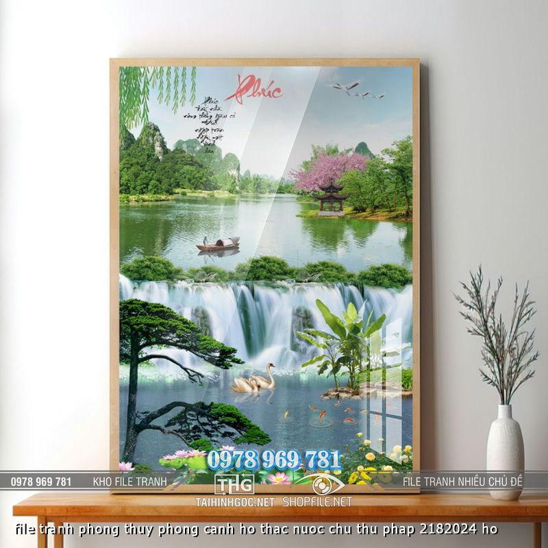 file tranh phong thuy phong canh ho thac nuoc chu thu phap 2182024 ho